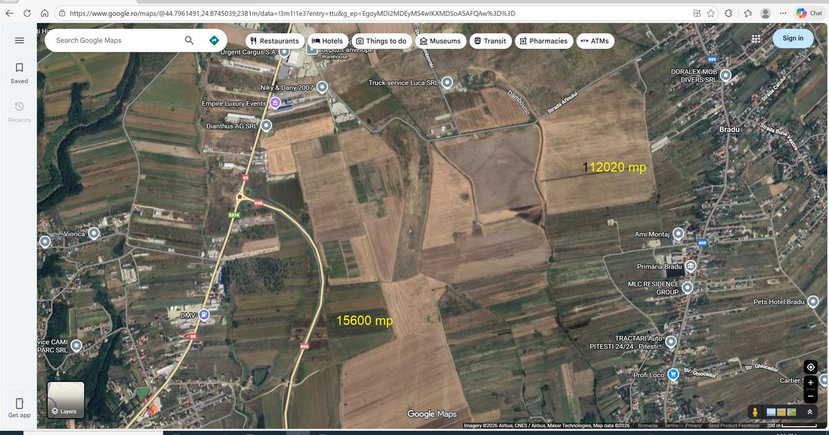 Teren agricol extravilan de 15600 mp, în Albota