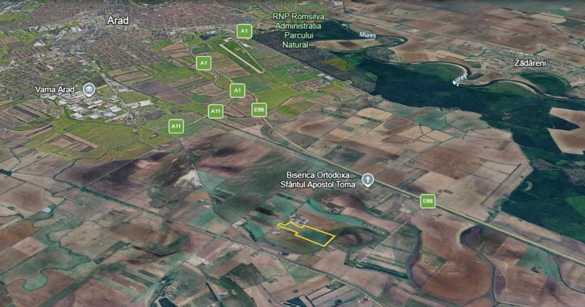 Teren agricol extravilan de 139000 mp, în zona Exterior Vest, Arad