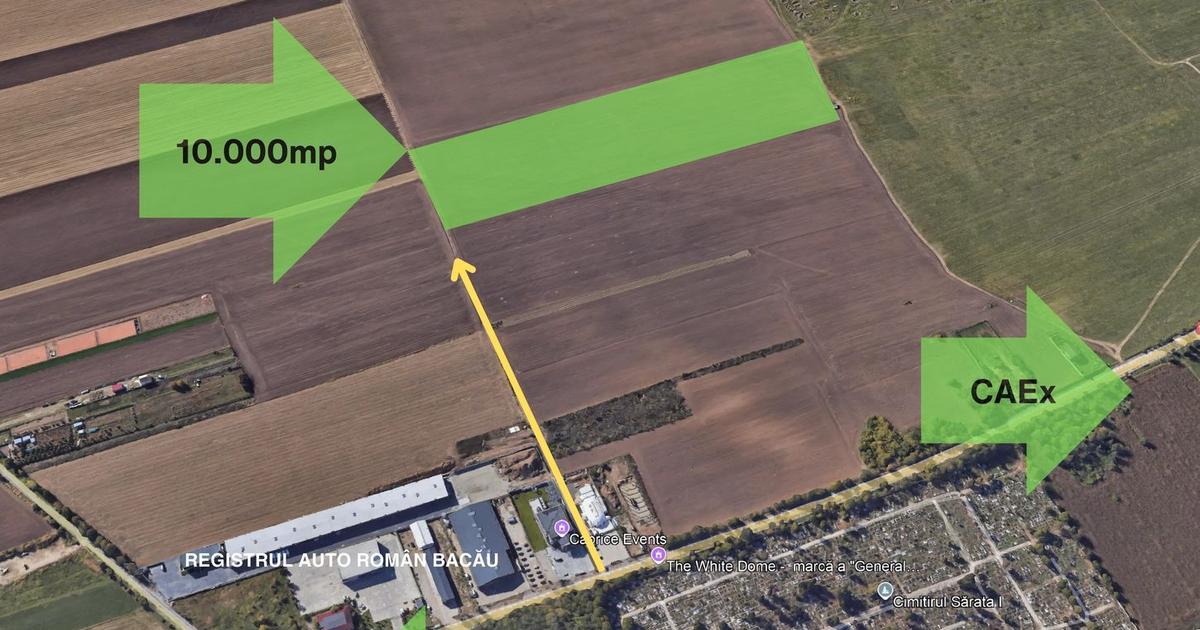 Teren agricol intravilan de 10000 mp, în zona Vest, Bacău