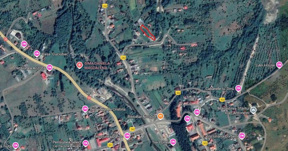 Teren agricol intravilan de 1100 mp, în Corbeni