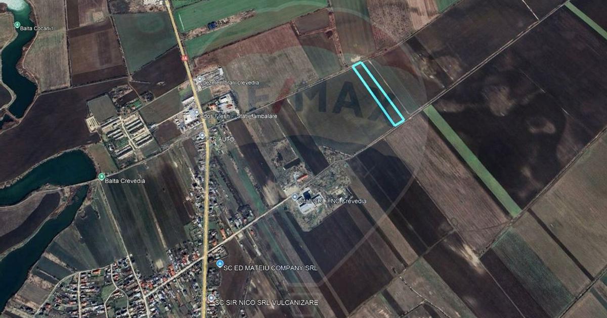 Teren agricol intravilan de 11368 mp, în Crevedia