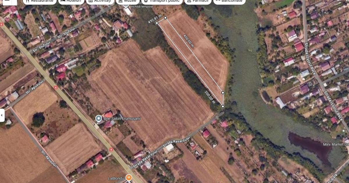 Teren agricol intravilan de 4374 mp, în Frumușani