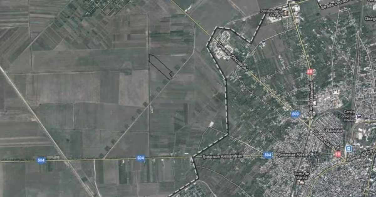 Teren agricol extravilan de 42198 mp, în zona Sud-Vest, Giurgiu