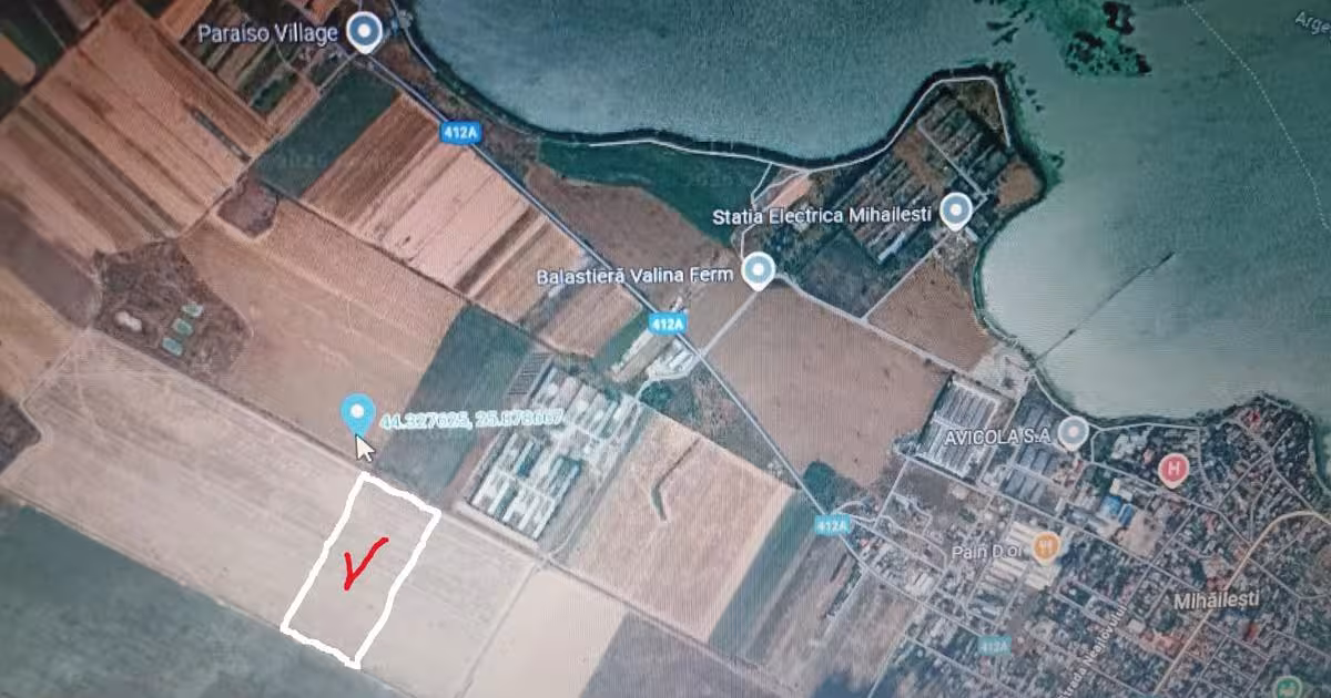Teren agricol extravilan de 15000 mp, în zona Nord-Est, Mihăilești
