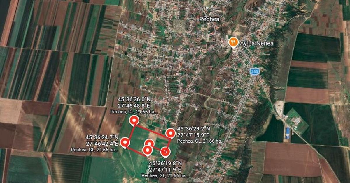 Teren agricol extravilan de 216600 mp, în Pechea