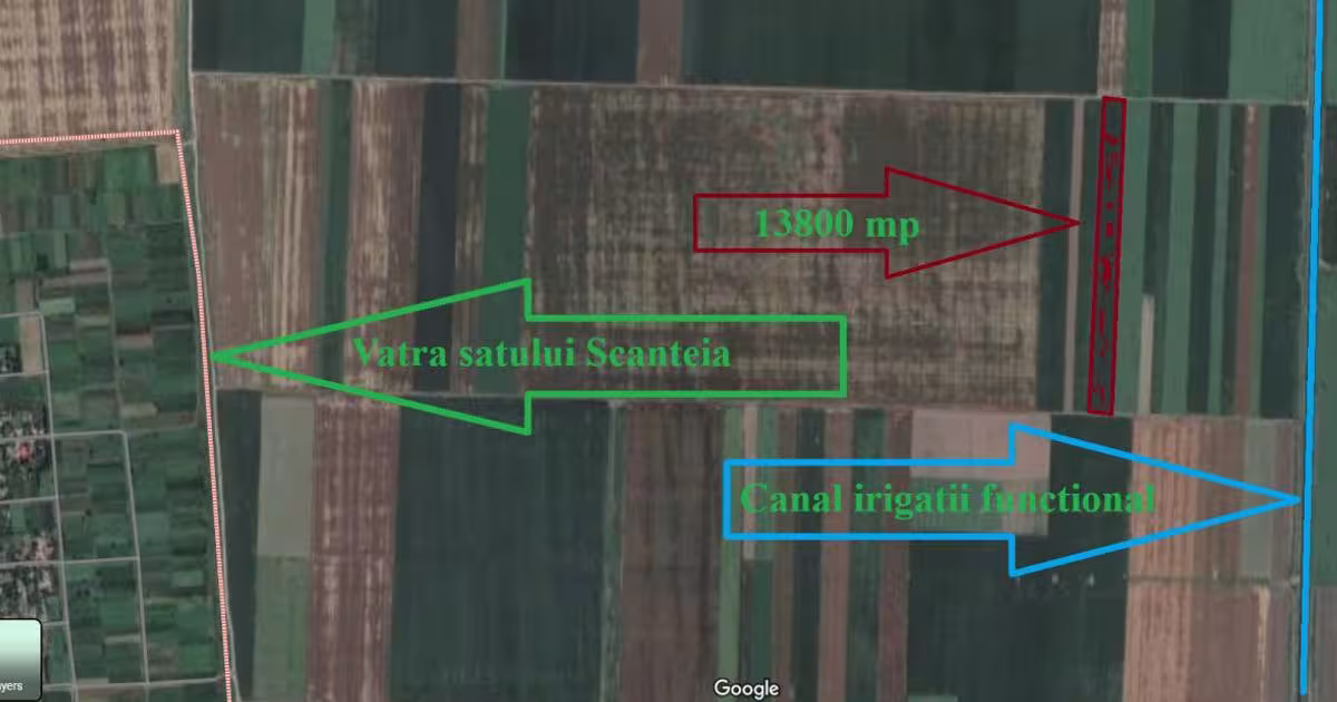 Teren agricol extravilan de 13800 mp, în Scânteia