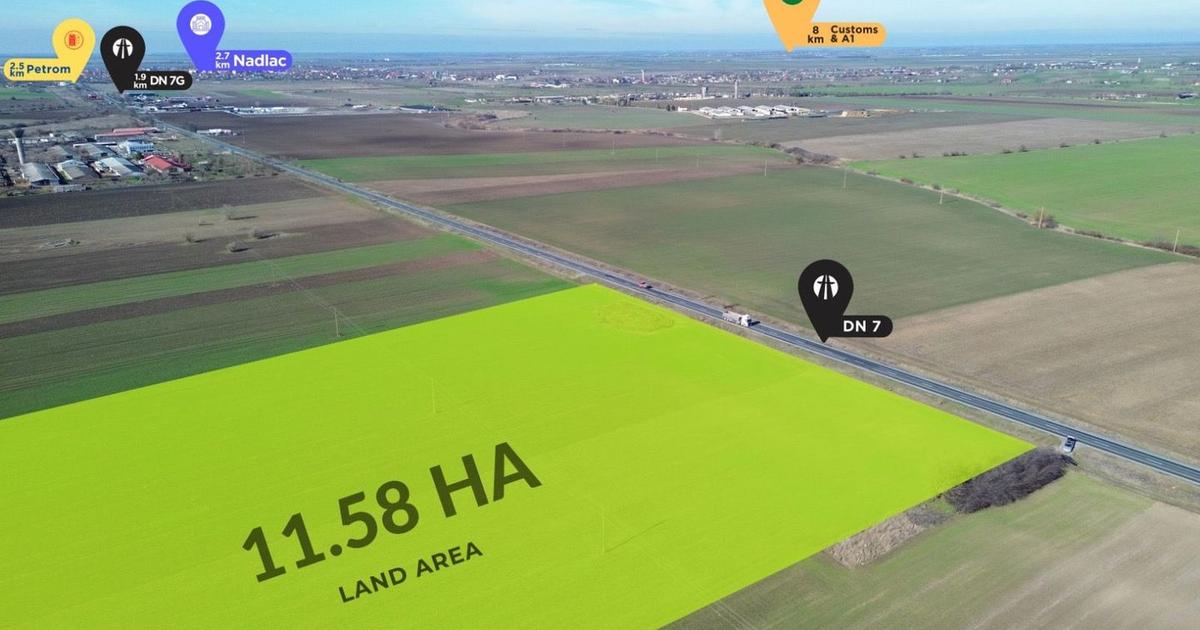 Teren agricol extravilan de 115800 mp, în Șeitin