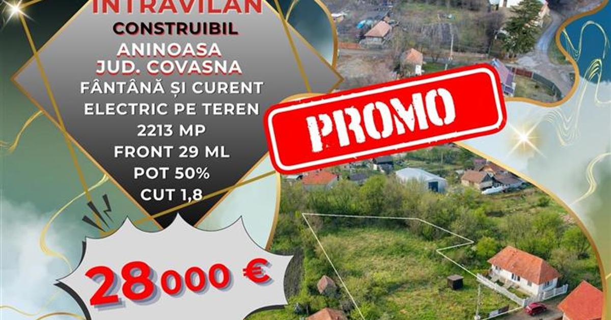 Teren agricol intravilan de 2213 mp, în zona Exterior Est, Sfântu Gheorghe
