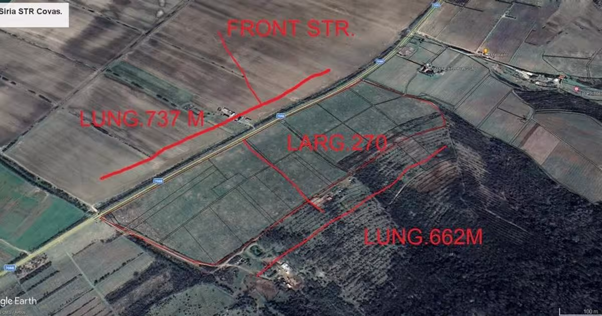 Teren agricol extravilan de 185746 mp, în Șiria