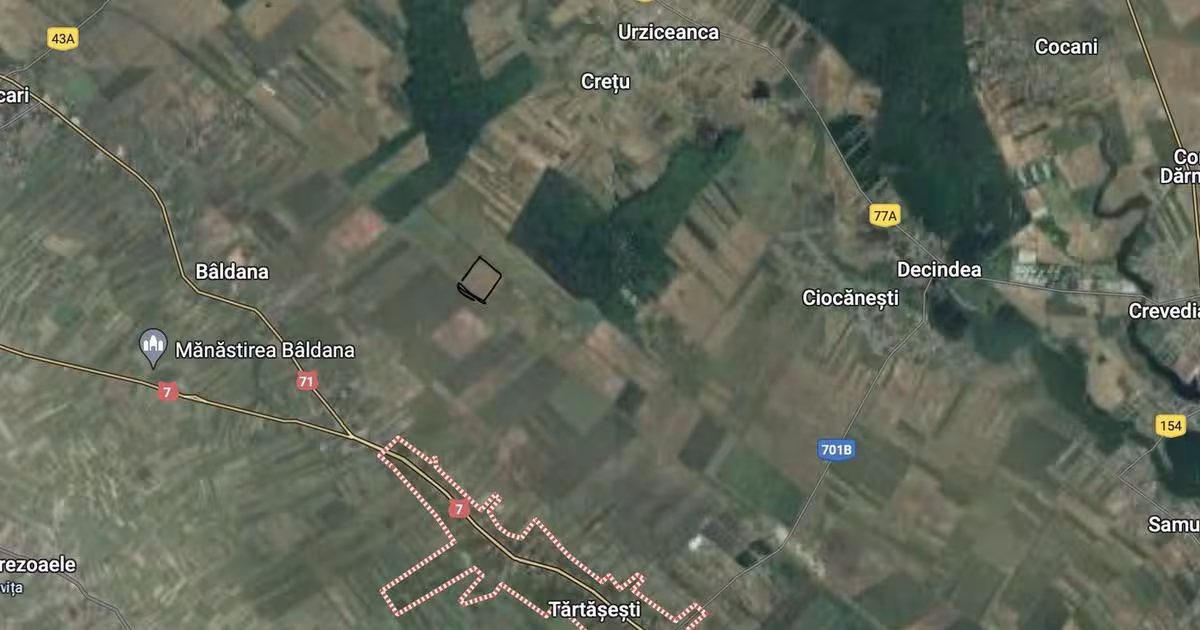 Teren agricol extravilan de 133400 mp, în Tărtășești