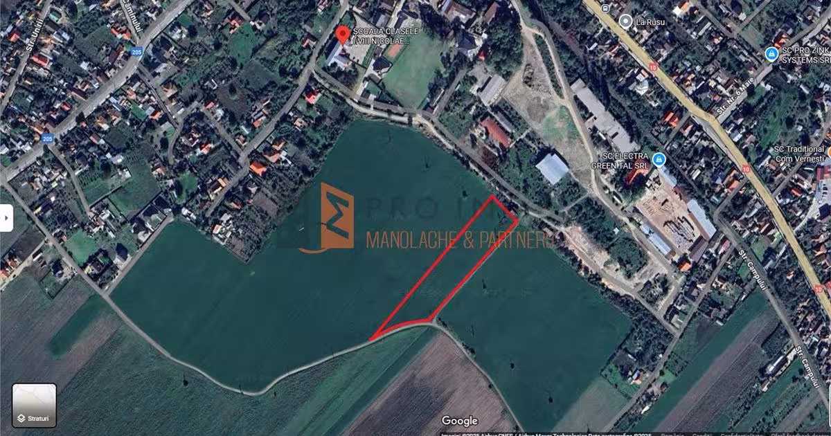 Teren agricol intravilan de 10001 mp, în Vernești