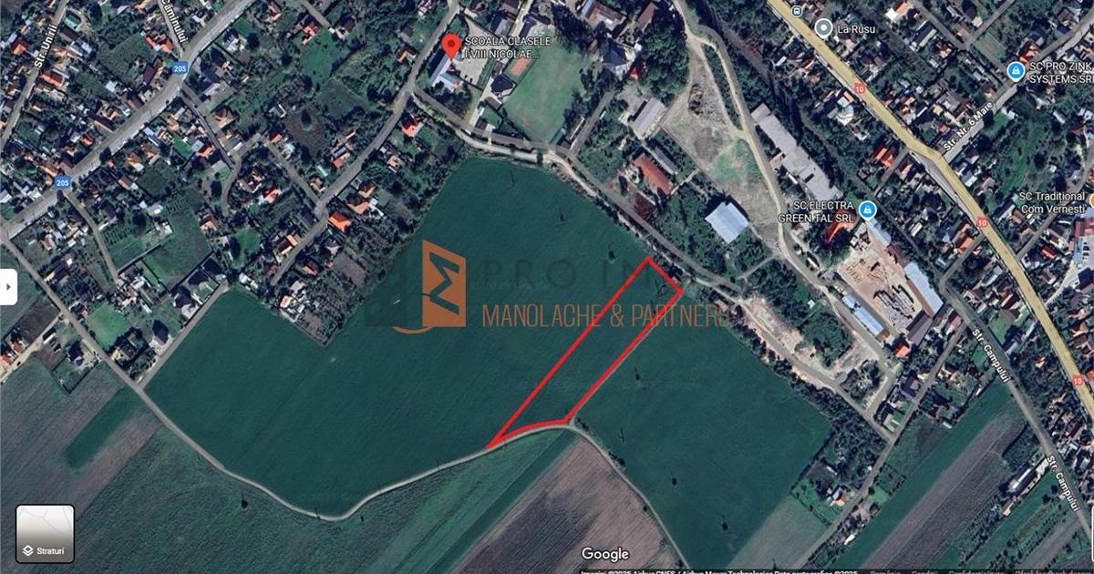 Teren agricol intravilan de 10001 mp, în Vernești