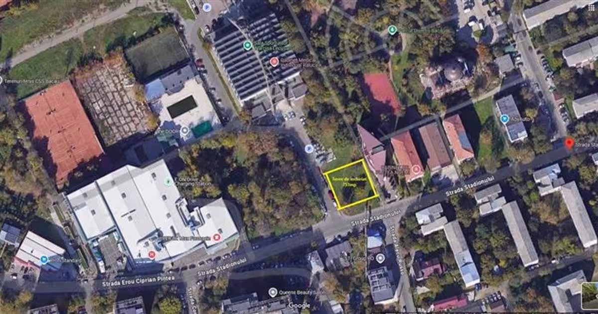 Teren construcție în zona Central, Bacău