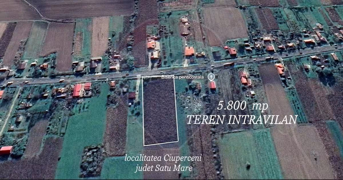 Teren Construcții intravilan de 5800 mp, în Agriș