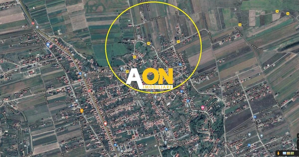 Teren Construcții intravilan de 1385 mp, în zona Micești, Alba Iulia