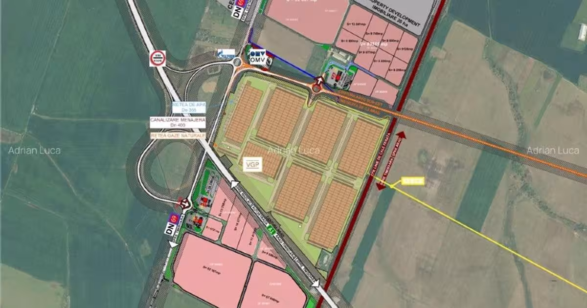 Teren Construcții intravilan de 93000 mp, în zona Exterior Sud, Arad