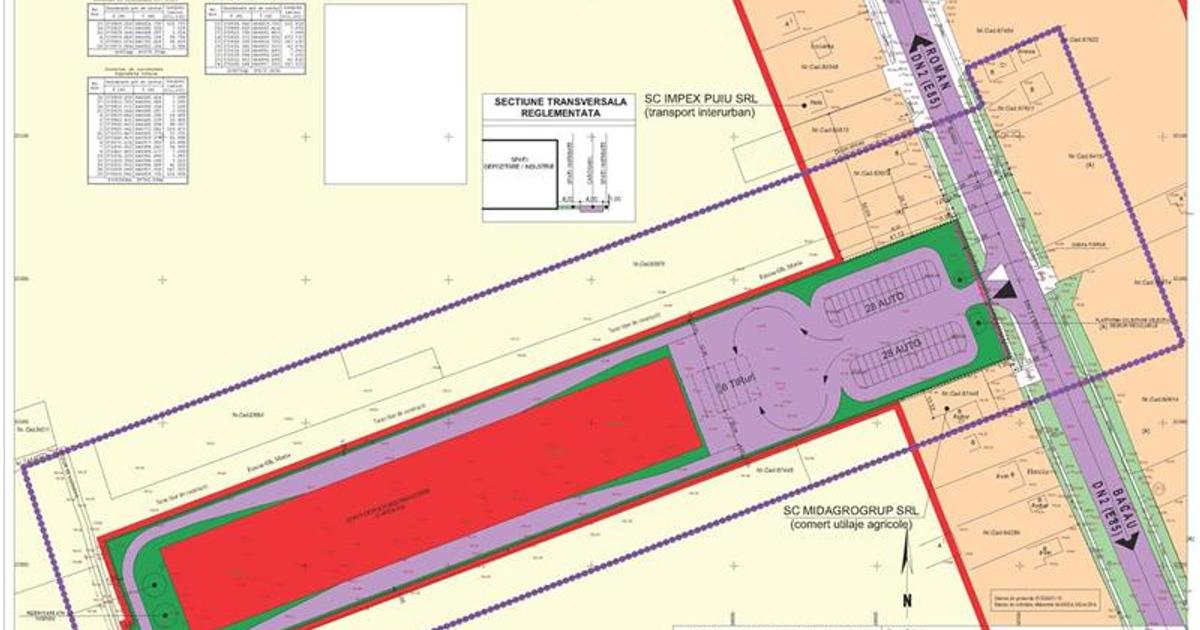 Teren Construcții intravilan de 16540 mp, în zona Exterior Nord, Bacău