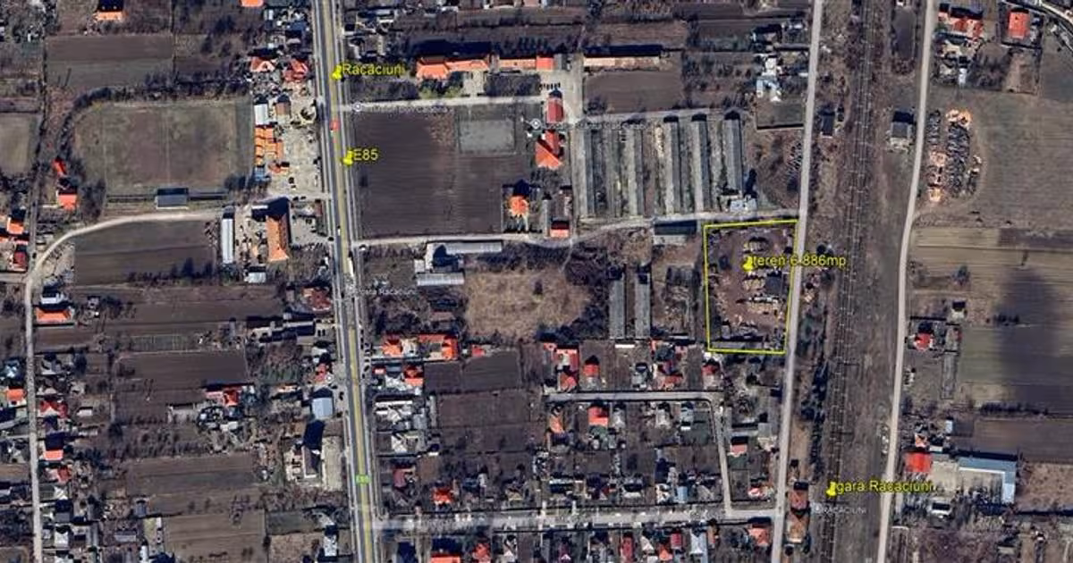 Teren Construcții intravilan de 6886 mp, în zona Exterior Sud, Bacău