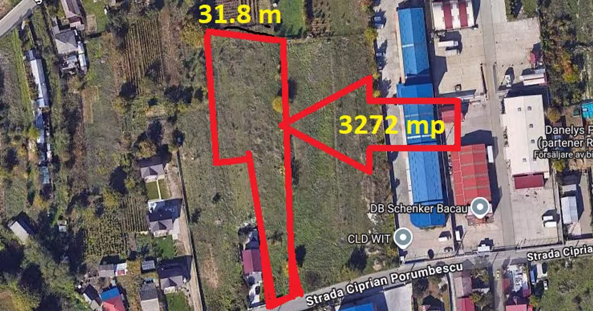 Teren Construcții intravilan de 3272 mp, în zona Izvoare, Bacău