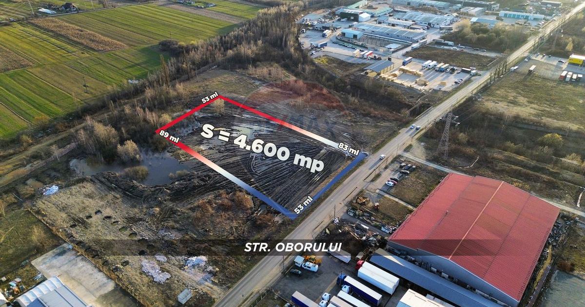 Teren Construcții intravilan de 4600 mp, în zona Exterior Nord, Baia Mare