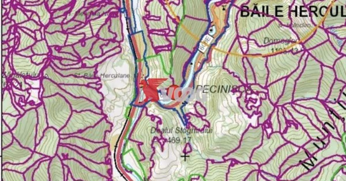 Teren Construcții intravilan de 1660 mp, în Băile Herculane