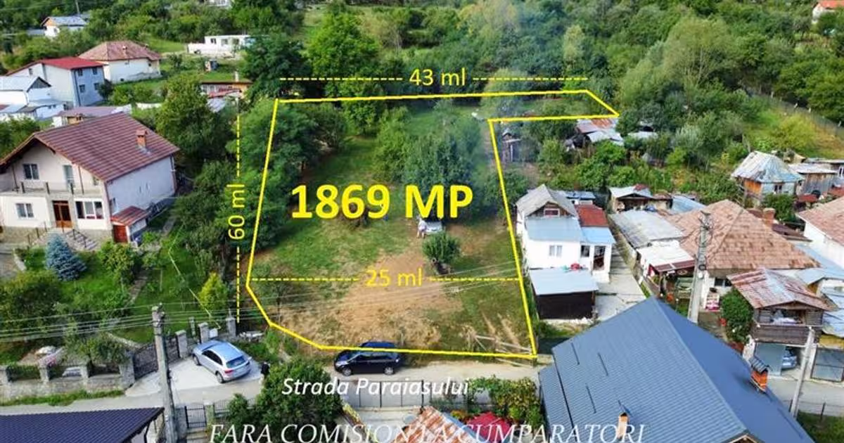 Teren Construcții intravilan de 1869 mp, în zona Sud, Băile Olănești
