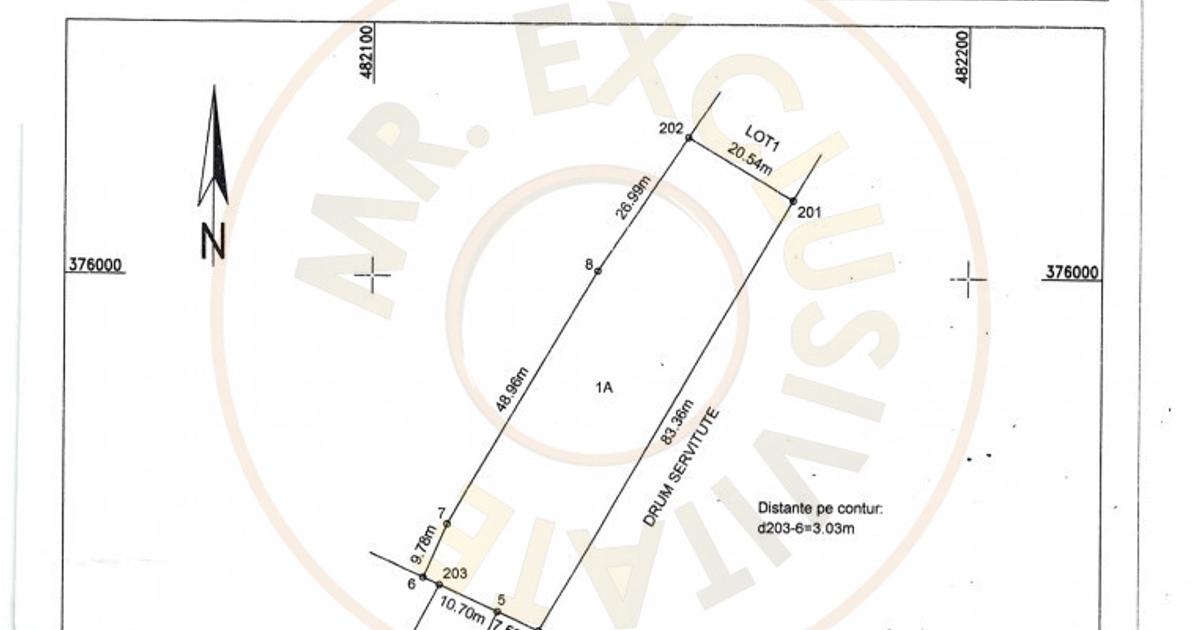 Teren Construcții intravilan de 500 mp, în Bascov