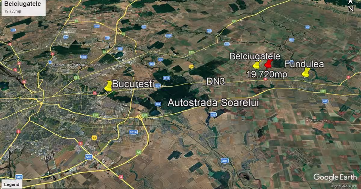Teren Construcții intravilan de 19720 mp, în Belciugatele