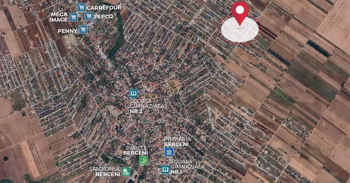 Teren Construcții intravilan de 416 mp, în Berceni