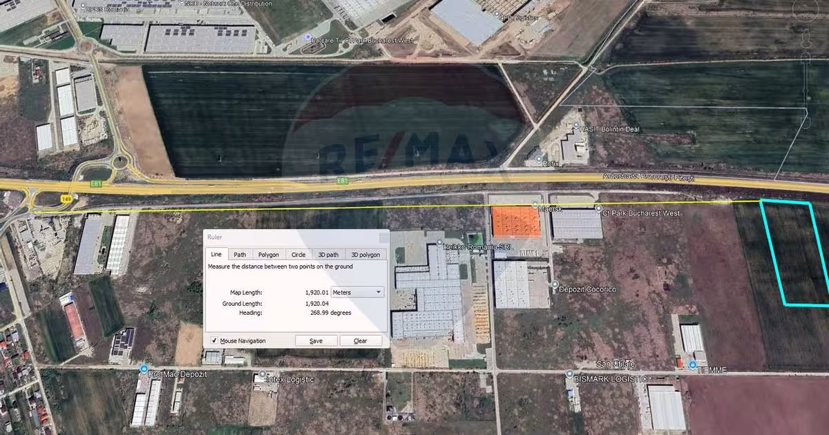 Teren Construcții intravilan de 40000 mp, în Bolintin-Deal