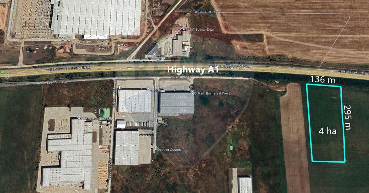 Teren Construcții intravilan de 40000 mp, în Bolintin-Deal