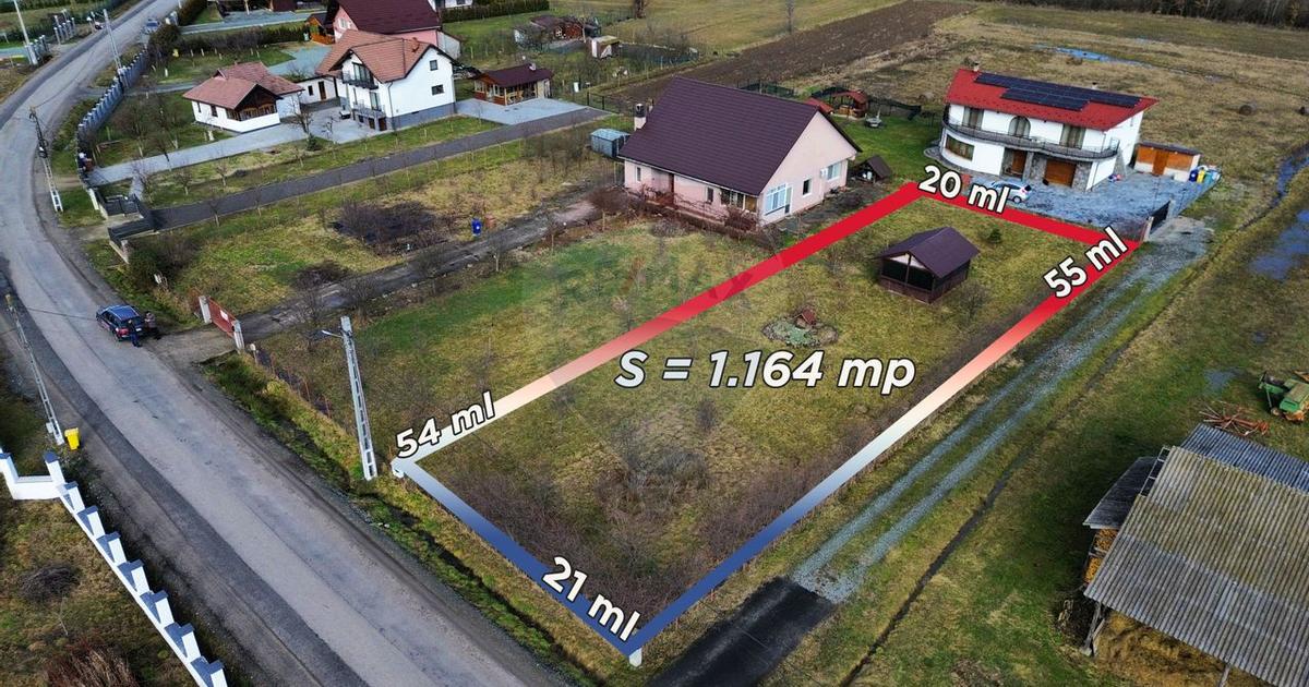 Teren Construcții intravilan de 1164 mp, în Bozânta Mare