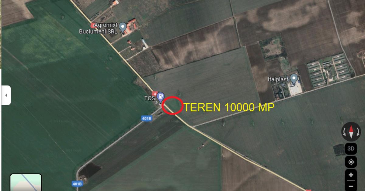 Teren Construcții intravilan de 10000 mp, în zona Central, Budești