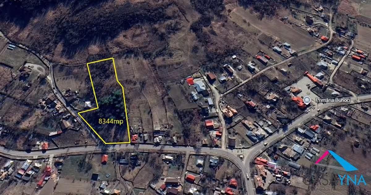 Teren Construcții intravilan de 8344 mp, în Buhoci