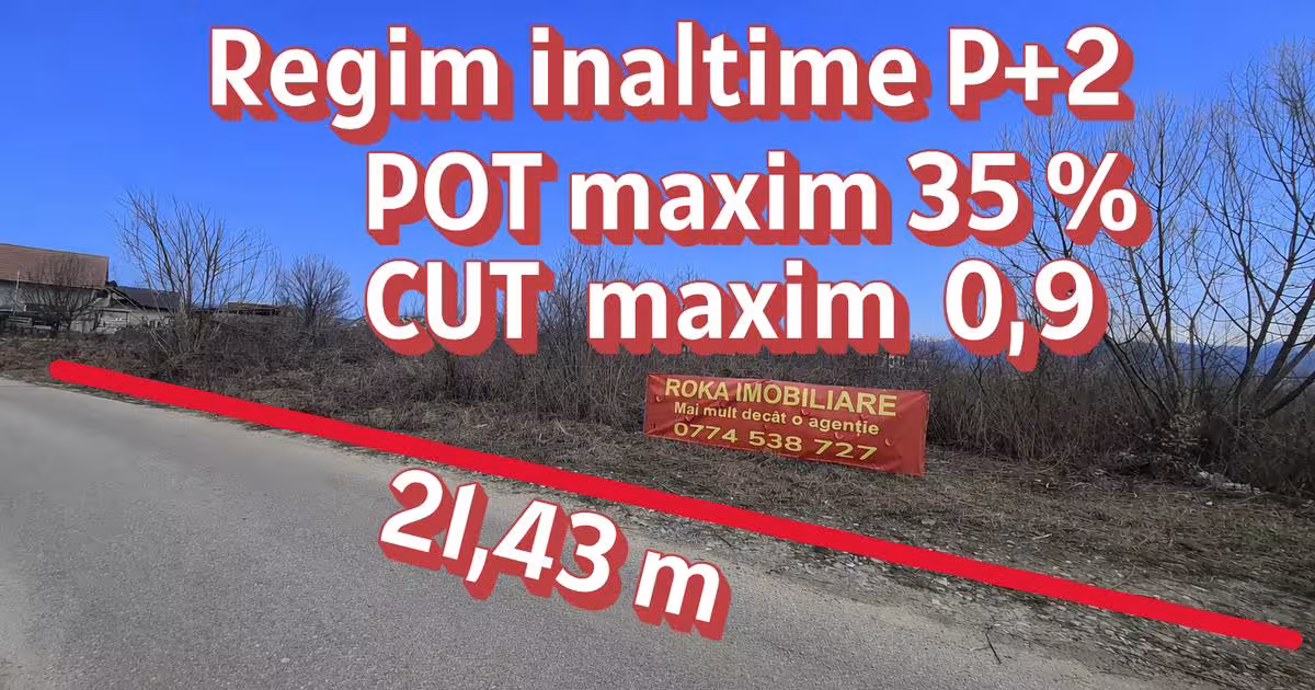 Teren Construcții intravilan de 4797 mp, în Bujoreni