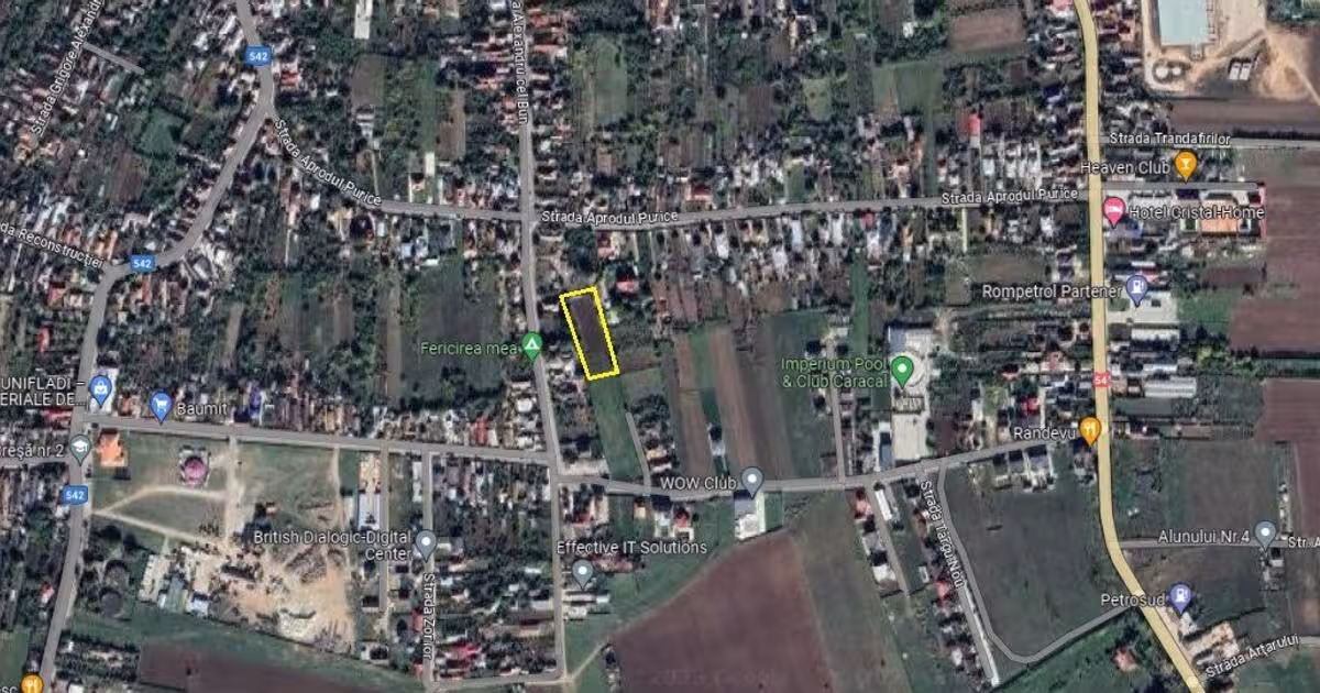 Teren Construcții intravilan de 3032 mp, în zona Central, Caracal