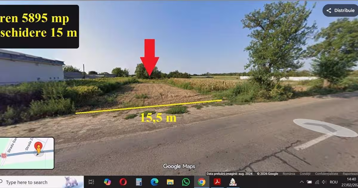 Teren Construcții intravilan de 5895 mp, în Cazasu