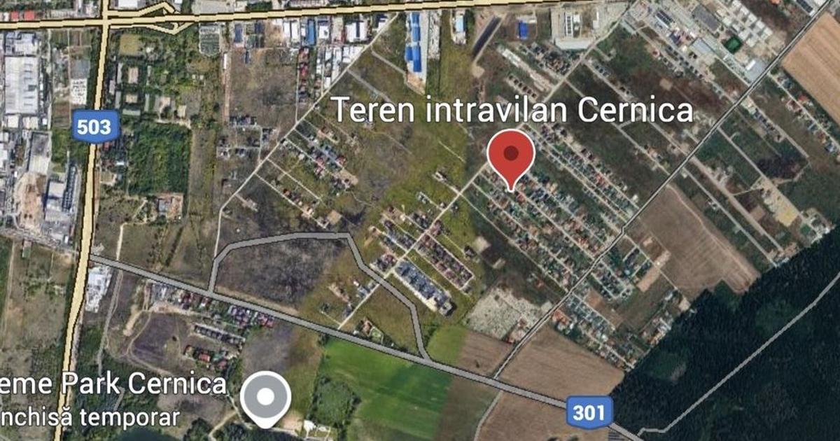Teren Construcții intravilan de 784 mp, în Cernica
