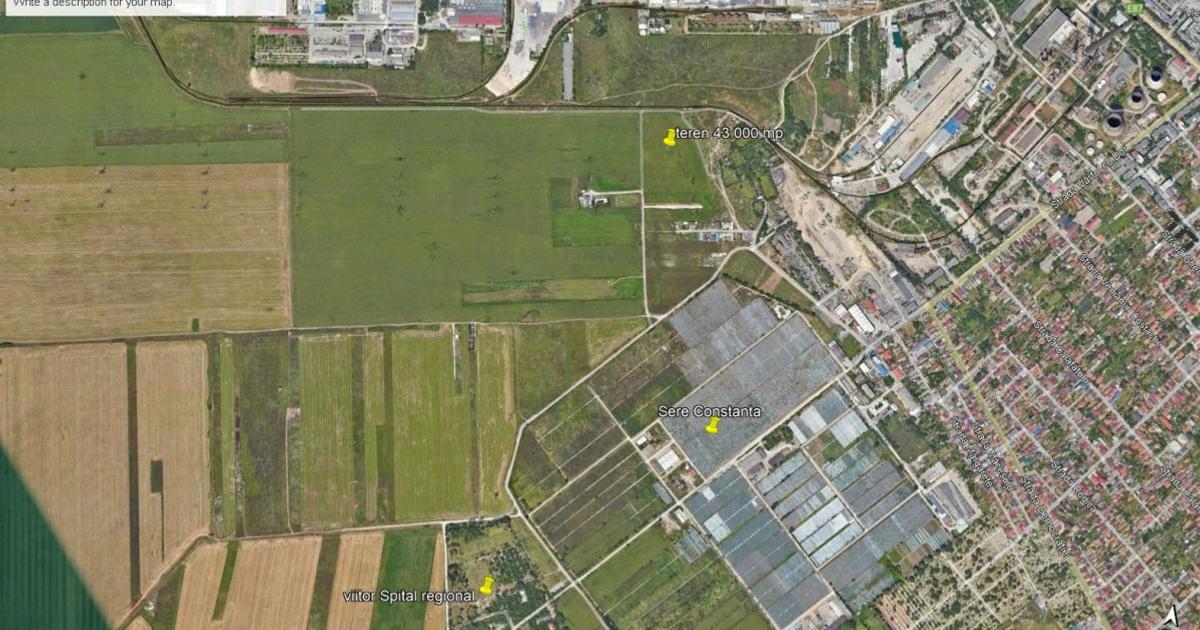 Teren Construcții intravilan de 1100 mp, în zona Viile Noi, Constanța