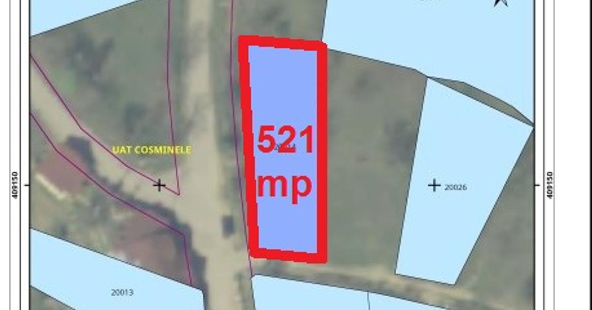 Teren Construcții intravilan de 521 mp, în Cosminele