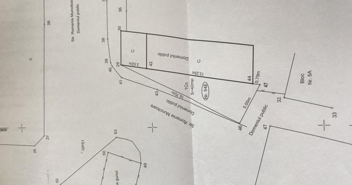 Teren Construcții intravilan de 42 mp, în zona Central, Craiova
