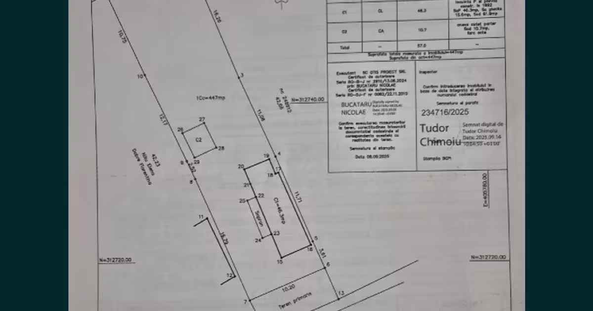 Teren Construcții intravilan de 447 mp, în zona Valea Rosie, Craiova