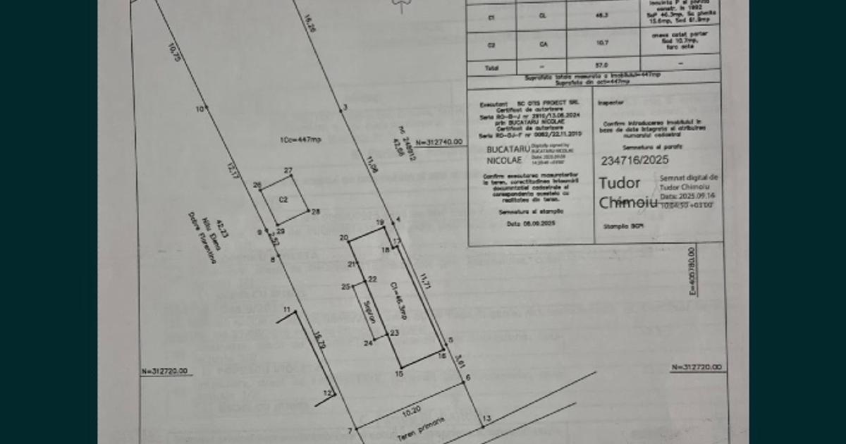 Teren Construcții intravilan de 447 mp, în zona Valea Rosie, Craiova