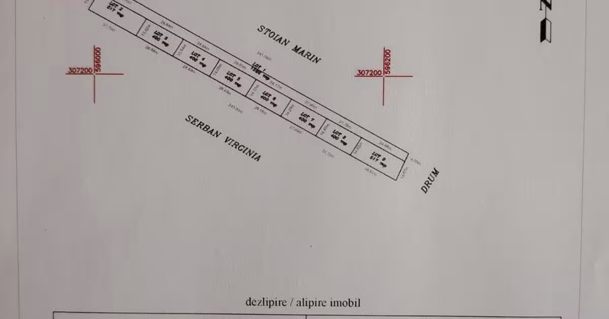 Teren Construcții intravilan de 400 mp, în Dobreni