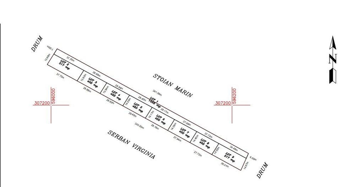 Teren Construcții intravilan de 400 mp, în Dobreni