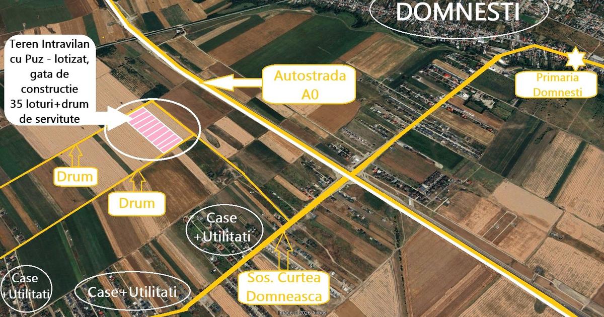 Teren Construcții intravilan de 25150 mp, în Domnești