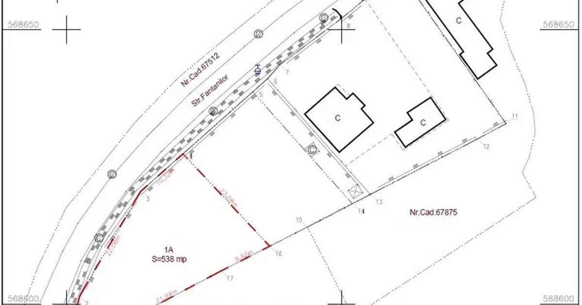 Teren Construcții intravilan de 538 mp, în Fântânele (Hemeiuș)