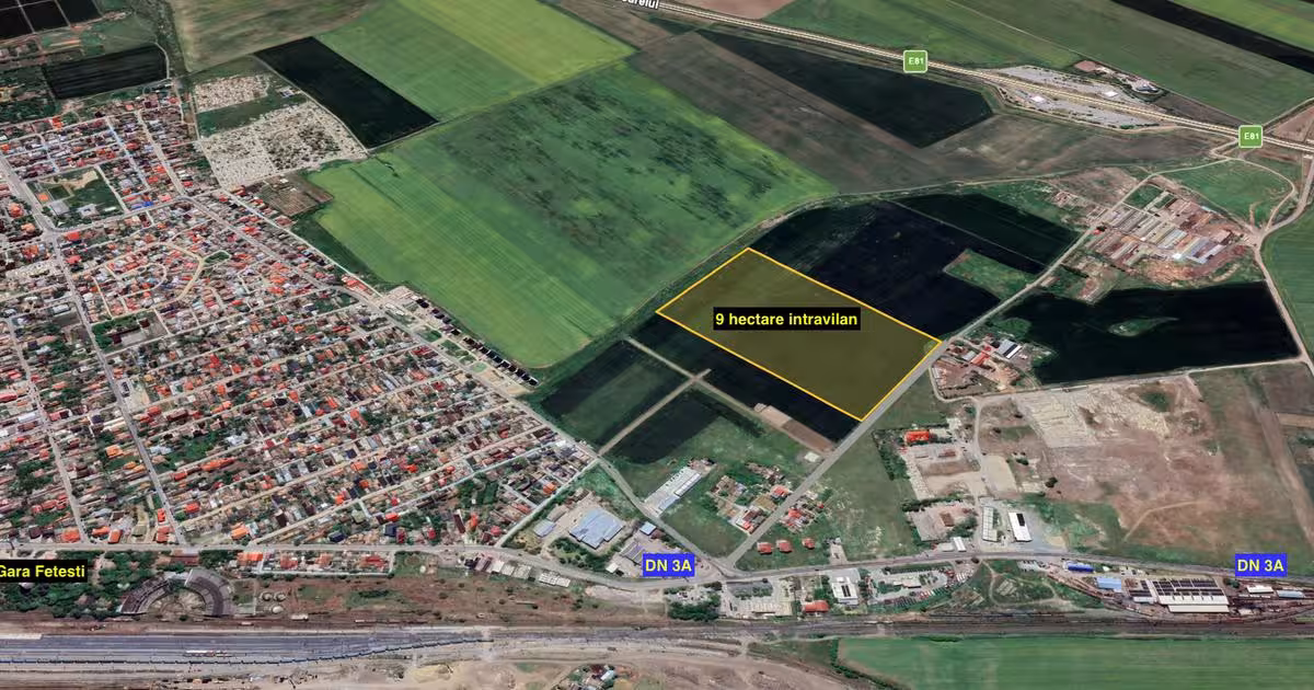 Teren Construcții intravilan de 90000 mp, în Fetești-Gară