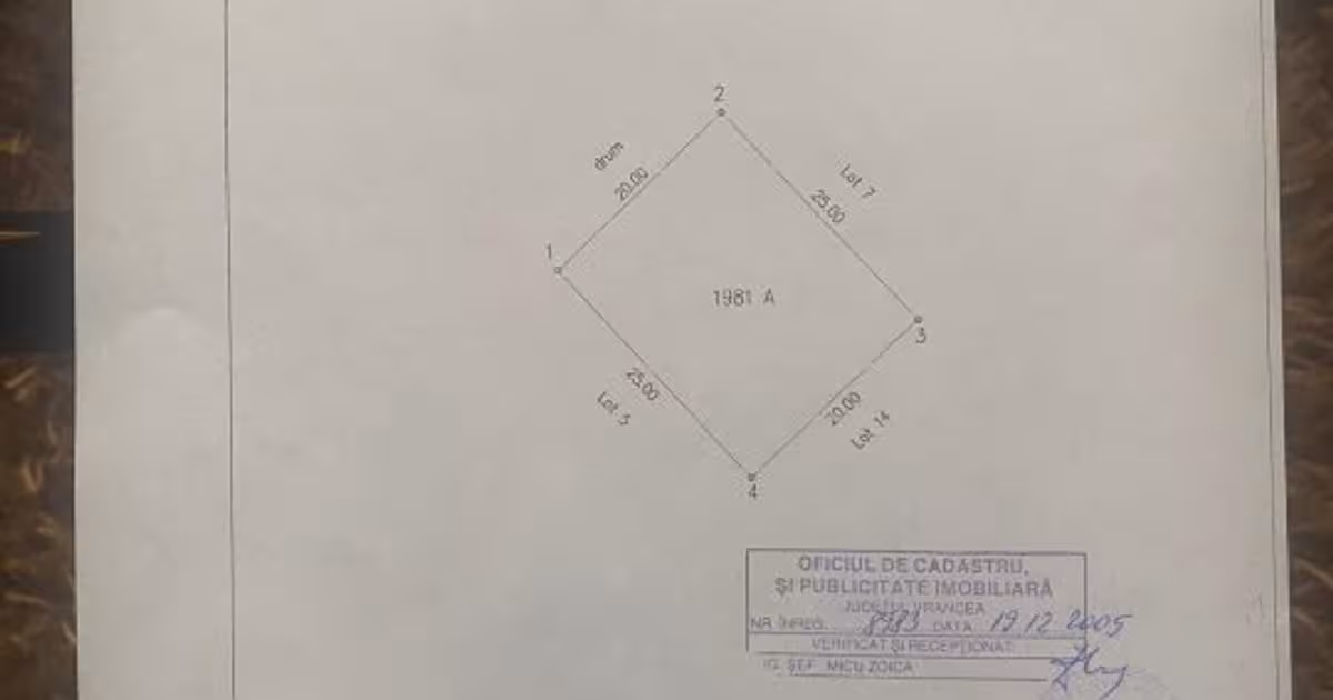 Teren Construcții intravilan de 1000 mp, în zona Est, Focșani