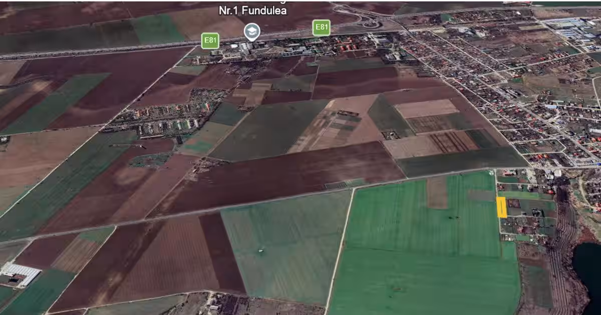 Teren Construcții intravilan de 1000 mp, în zona Exterior Est, Fundulea